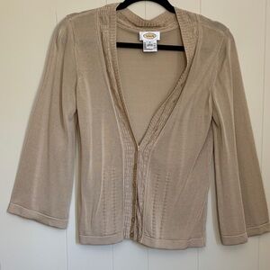 Talbots Beige Knit Cardigan